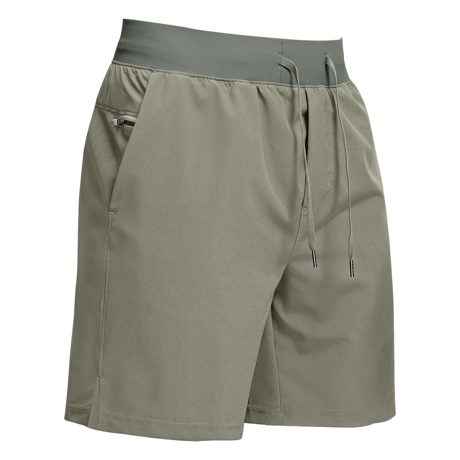 Pantaloncini da corsa da uomo con tasche, pantaloncini sportivi ad asciugatura rapida, traspiranti