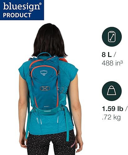Miniatura 2 de Osprey Salida 8L Mochila de ciclismo para mujer con depósito hidráulico, color gris Space Travel