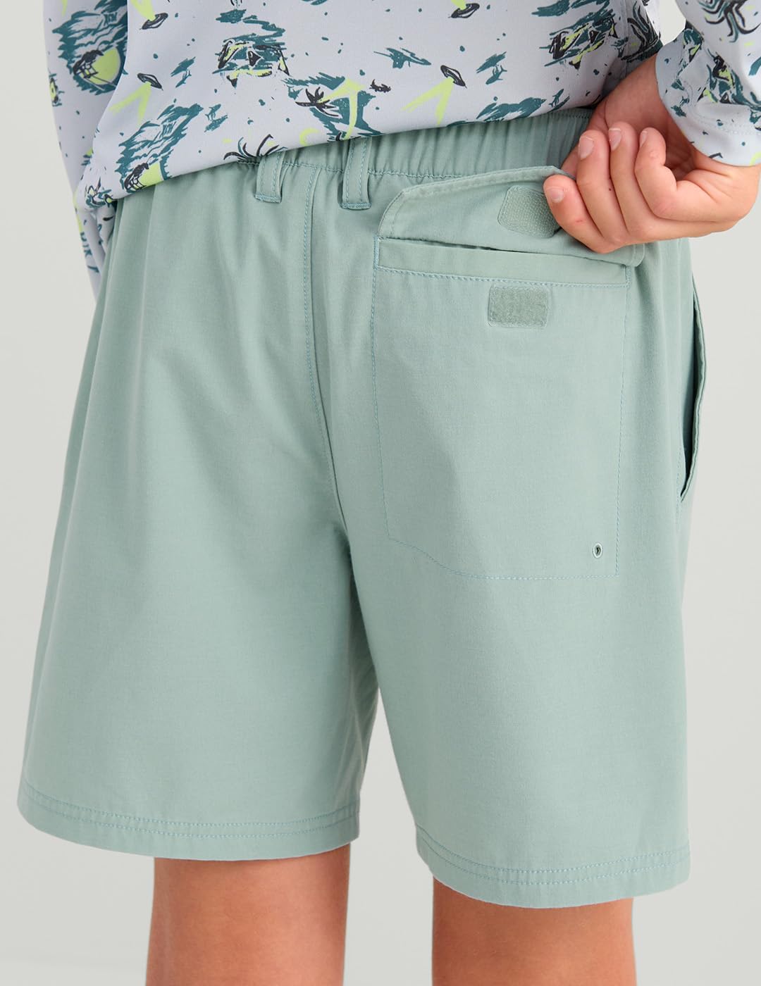 HUK Kids' Next Level Camp Shorts 5" Performance Fishing Shorts, Lightweight, Quick-Dry, Elastic Waistband for Kids