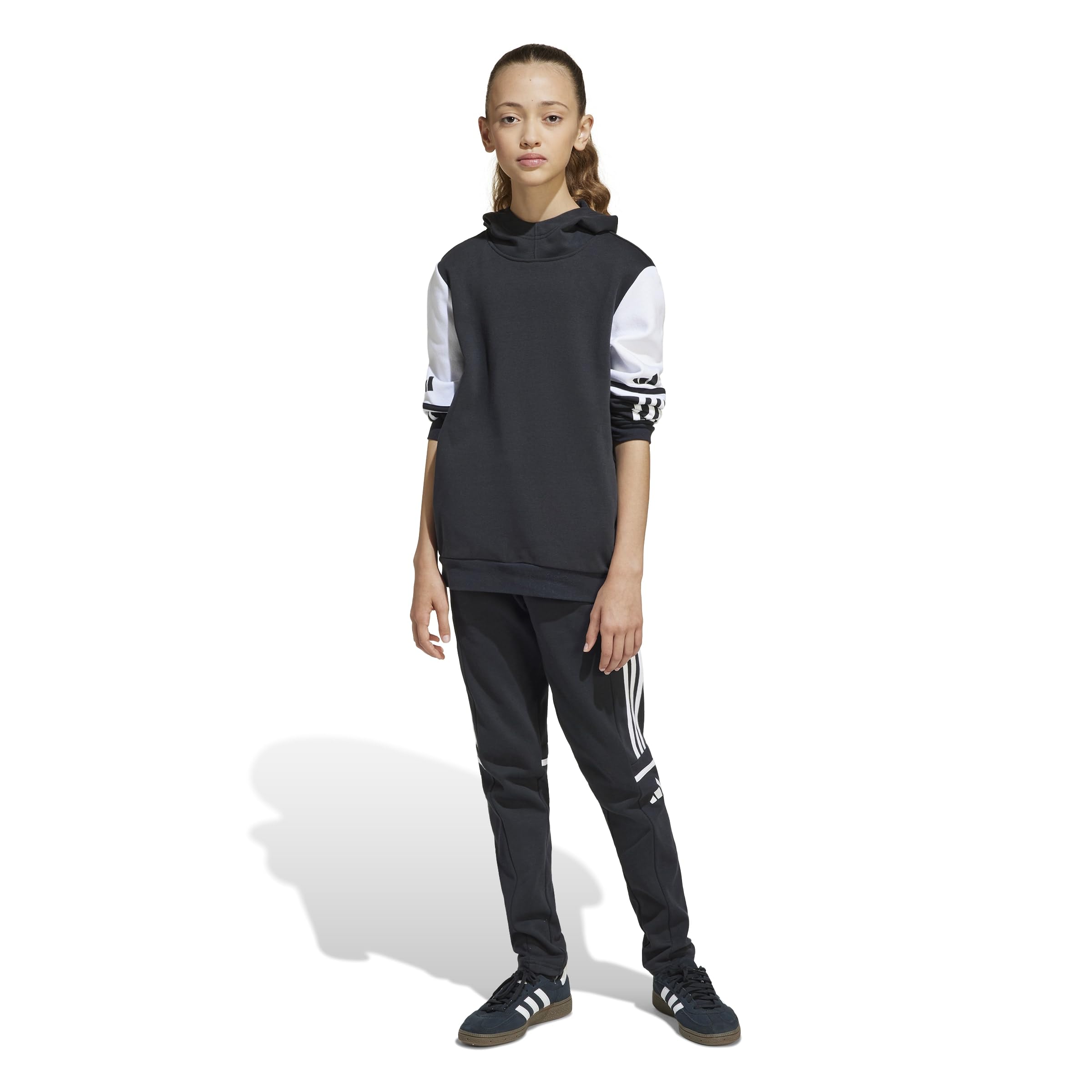 adidas Uniseks - dzieci Squadra25 Sweat Hoody Kids Sweatshirt, black/white, 7-8 Years