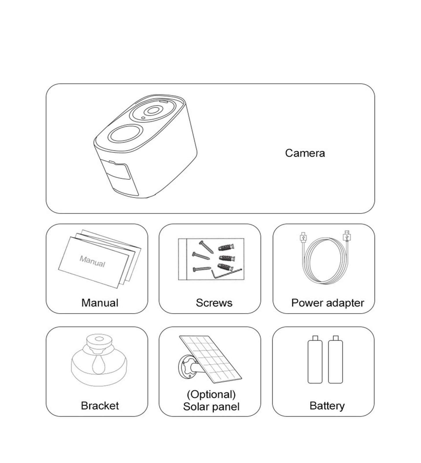 Kamera bezpieczeństwa, Domowa Bezprzewodowa Kamera Słoneczna, 2 MP, Niskie Zużycie Baterii, Wodoodporna Zewnętrzna Bez Wtyczki(CB54-TZ+battery+solar panel)
