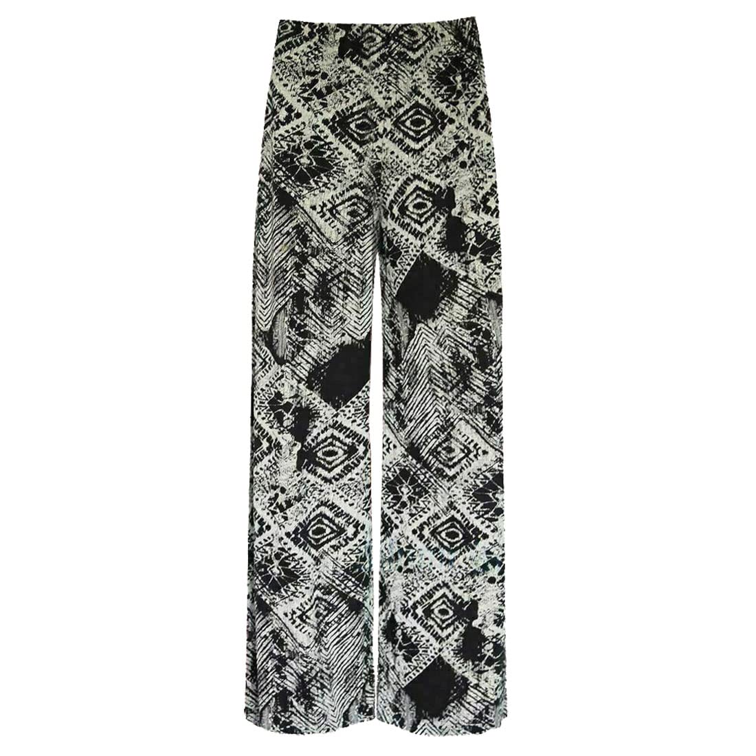 Fairy Trendz Ltd Women's Tyedye Square Plus Size Palazzo Trousers Baggy Flared Wide Leg Pants Plain Casual Wear Trousers