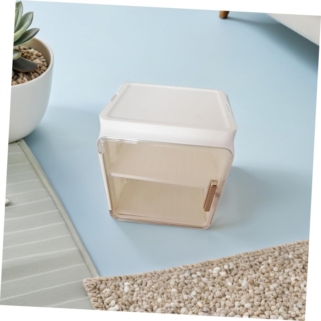 2-Tier Cup Storage Rack Dustproof Coffee Mug Holder Tray for Countertop Adjustable Draining Organizer for Tea Cups and Glasses 1-Piece Mug Display Shelf