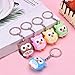 Ximimark 5pcs PVC Owl Keychain Cute Cartoon Animal Bag Key Chain Keyring Ornament Bag Purse Charm Accessories