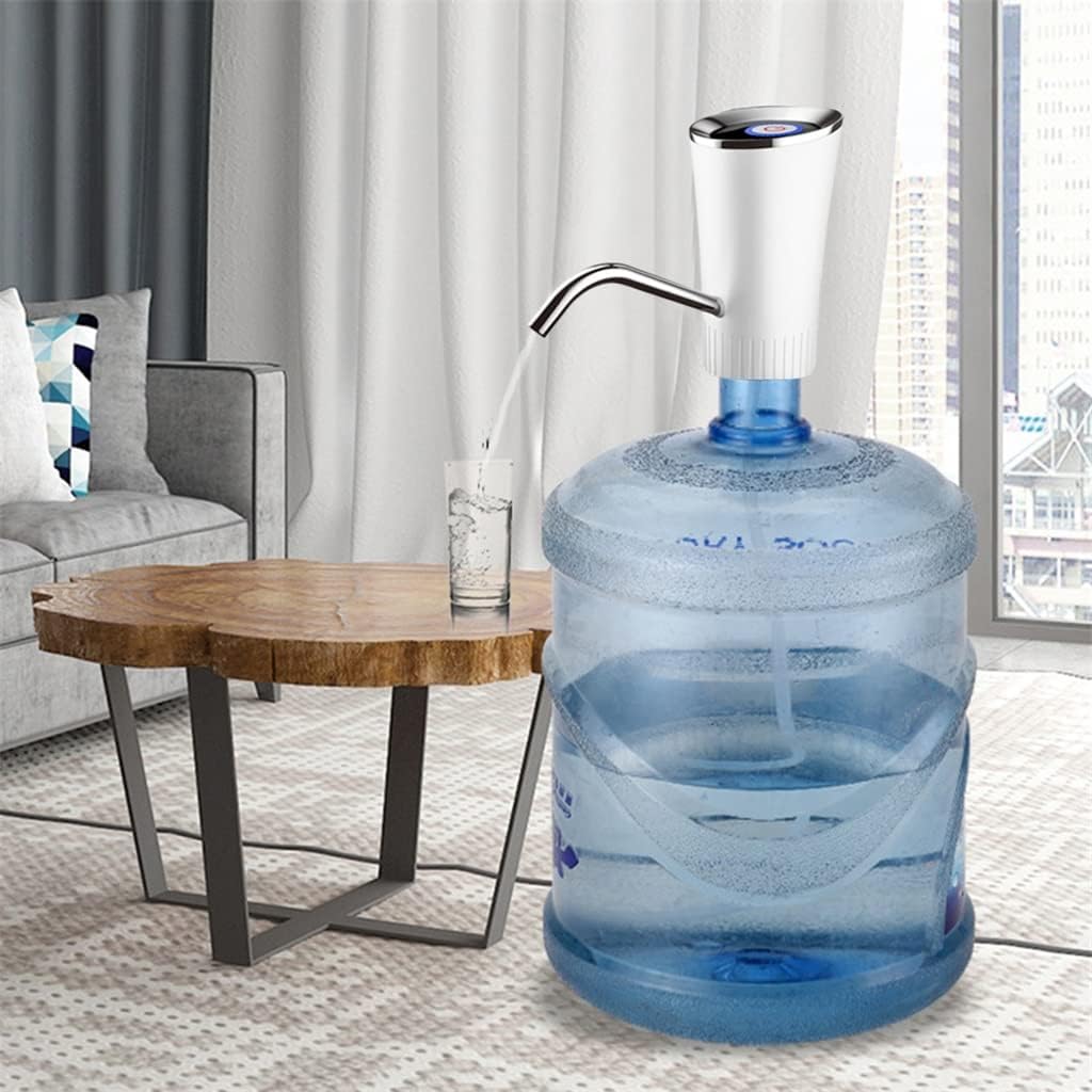 Rechargeable Electric Water Dispenser Pump Reusable Silicone Tube Automatic Drinking Water Bottle Pump with Light