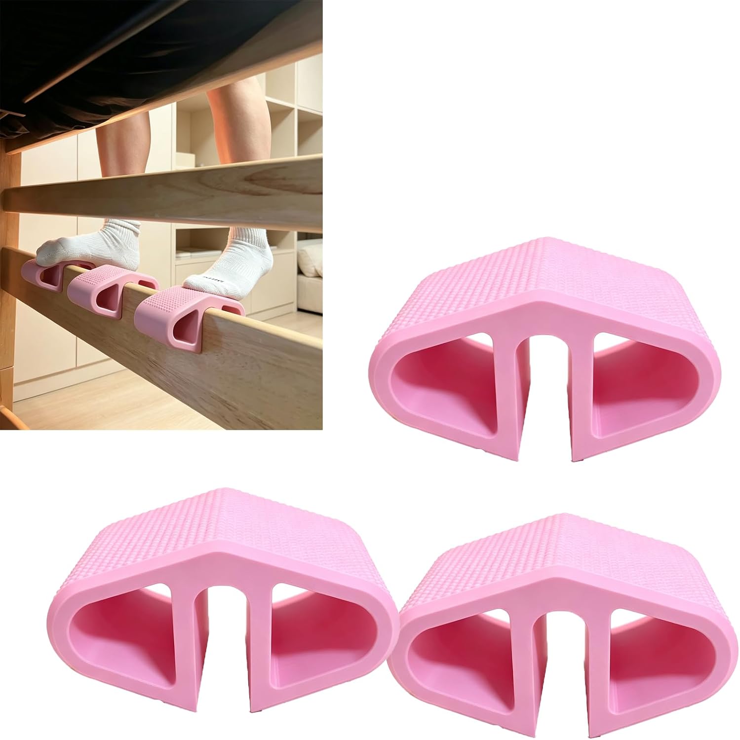 Dormitory Bed Stool Foot Support Step for Dorm Bed Access 3PC