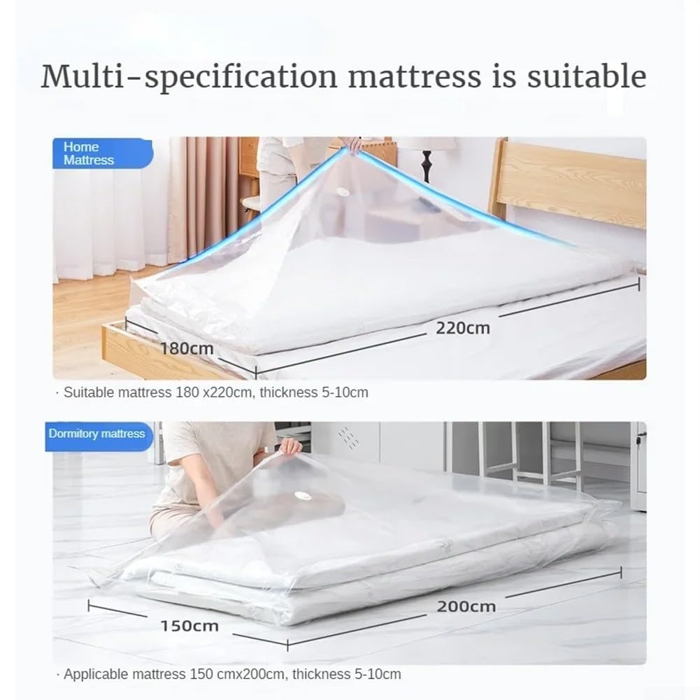 Sacco a compressione sottovuoto per materassi in lattice, grande capacità, per soluzioni di stoccaggio della polvere (220 x 100 cm)