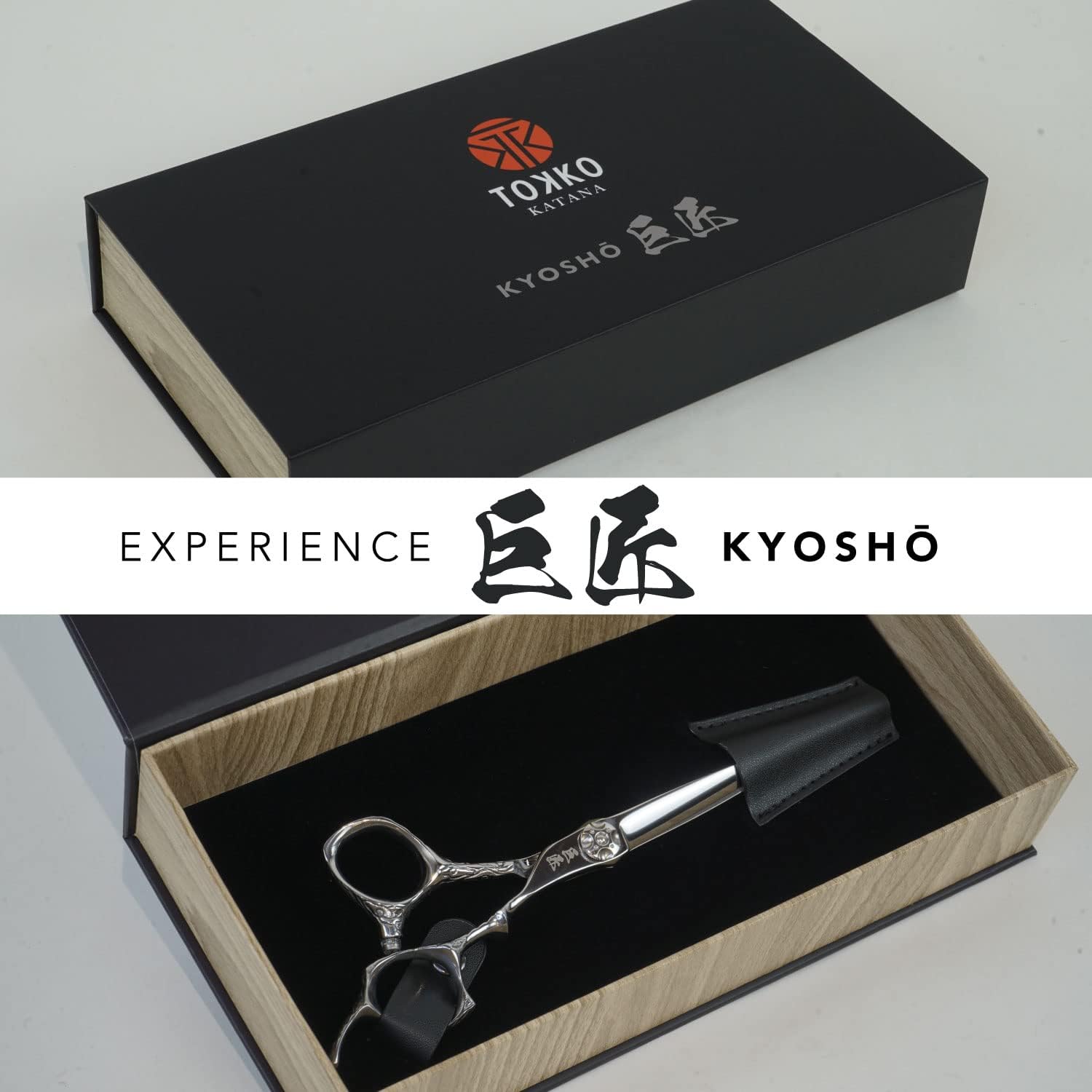 Kyosho by Tokko Katana, 6" Japanese V1 Hitachi Steel Professional Hair Cutting Shears w/Case, Sharp High End Haircutting Scissors for Barber, Stylist