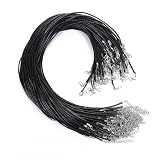 20Pcs/Set Handmade Leather Adjustable Braided Rope Necklaces & Pendant Charms Findings Lobster Clasp