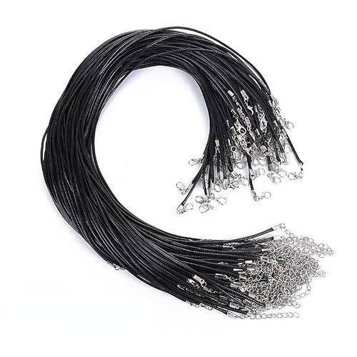 20Pcs/Set Handmade Leather Adjustable Braided Rope Necklaces & Pendant Charms Findings Lobster Clasp String Cord #TOP21