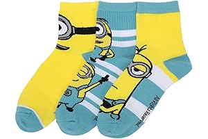 Minions Adult Quarter Crew Ankle Socks: Playful Despicable Delights for Feet