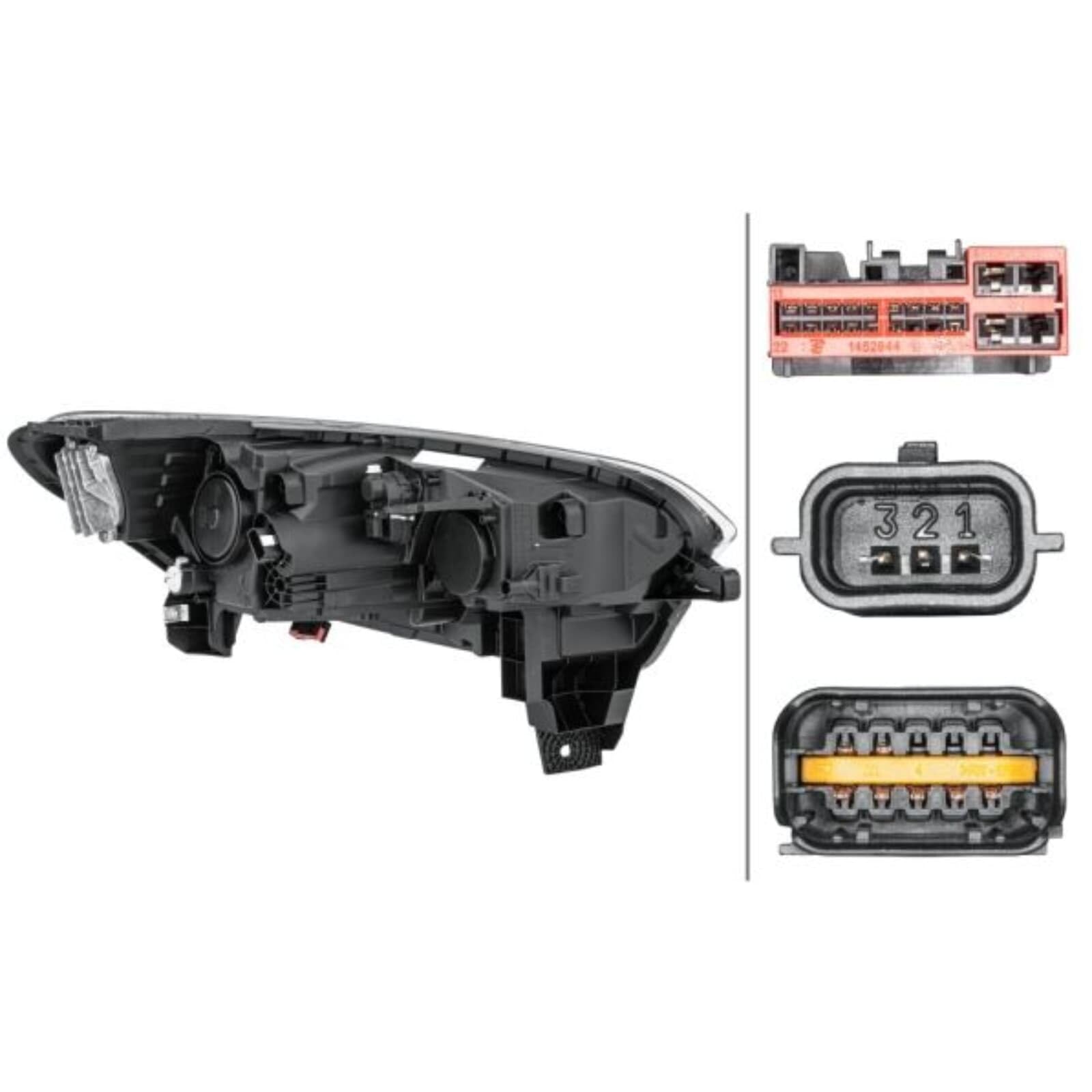 HELLA 1EX 011 770-451 LED/Hybrydową-Reflektor - dla m. in. Renault Kadjar (HA_, HL_) - ECE - dla ruchu prawostronnego - z lewej