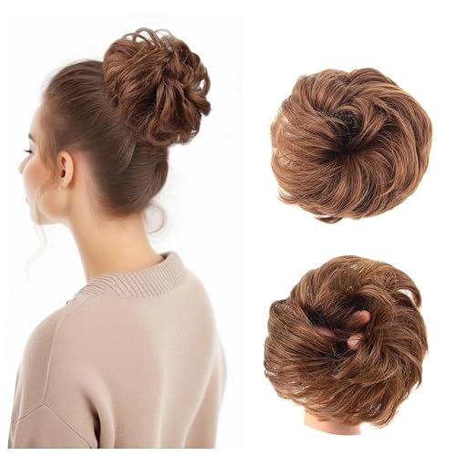 YTBYT 1 extensión de cabello sintético desordenado, cola de caballo de moño desordenado, rizado, ondulado, extensiones para mujer, extensiones de