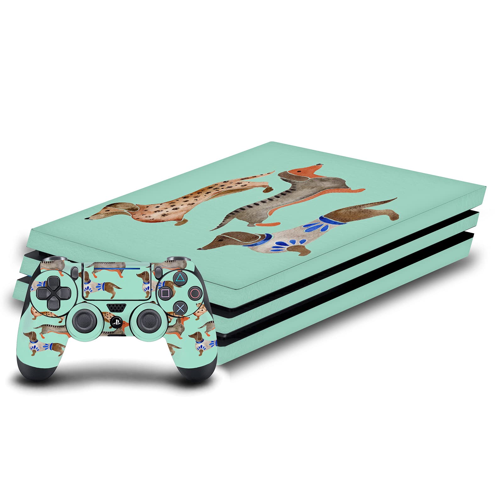 Protection Vinyle PS4 Pro Anti-Rayures Design Art Teckel - 7