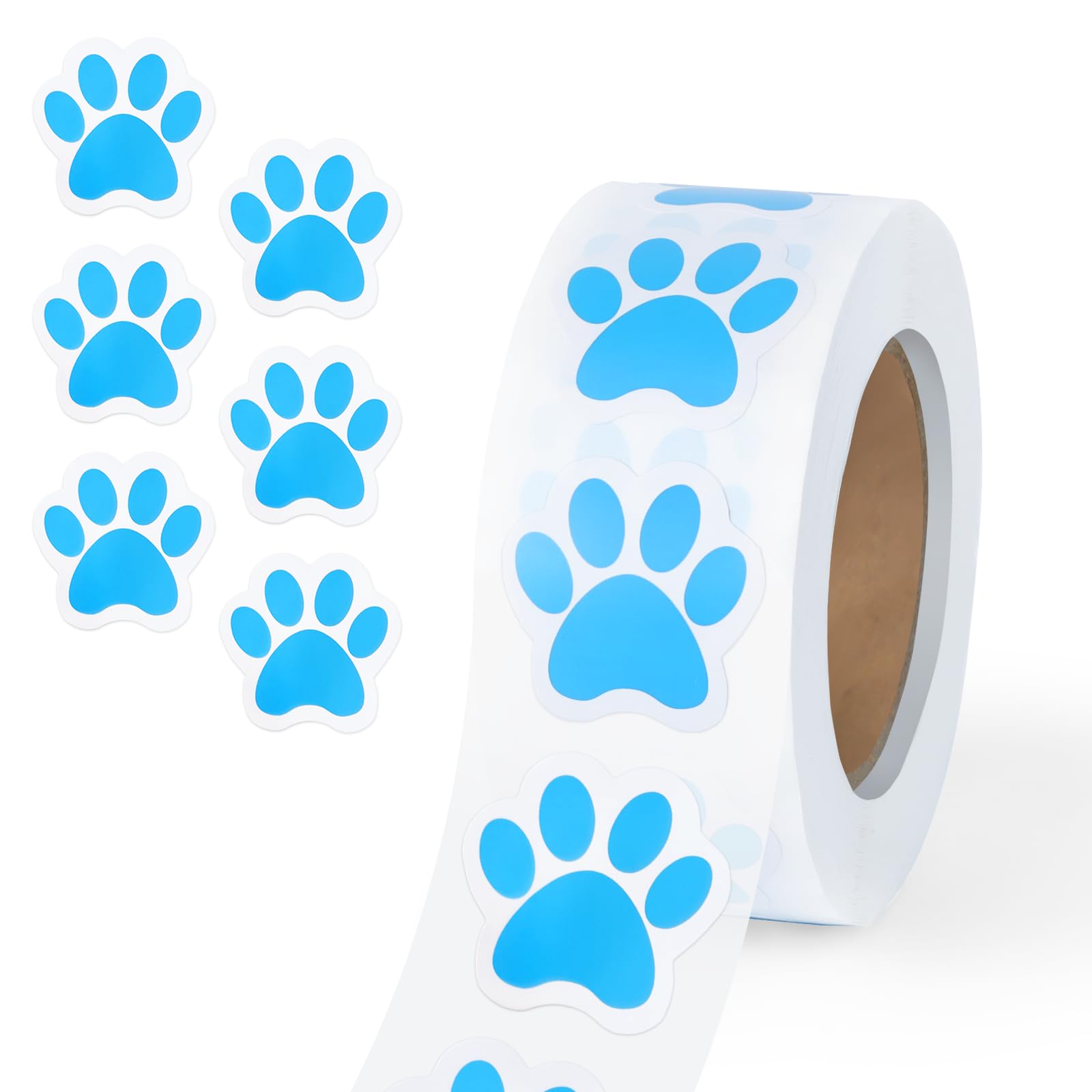 Amazon.com: 500 Pcs Paw Print Sticker, 1" Dog Cat Paw Sticker Small ...