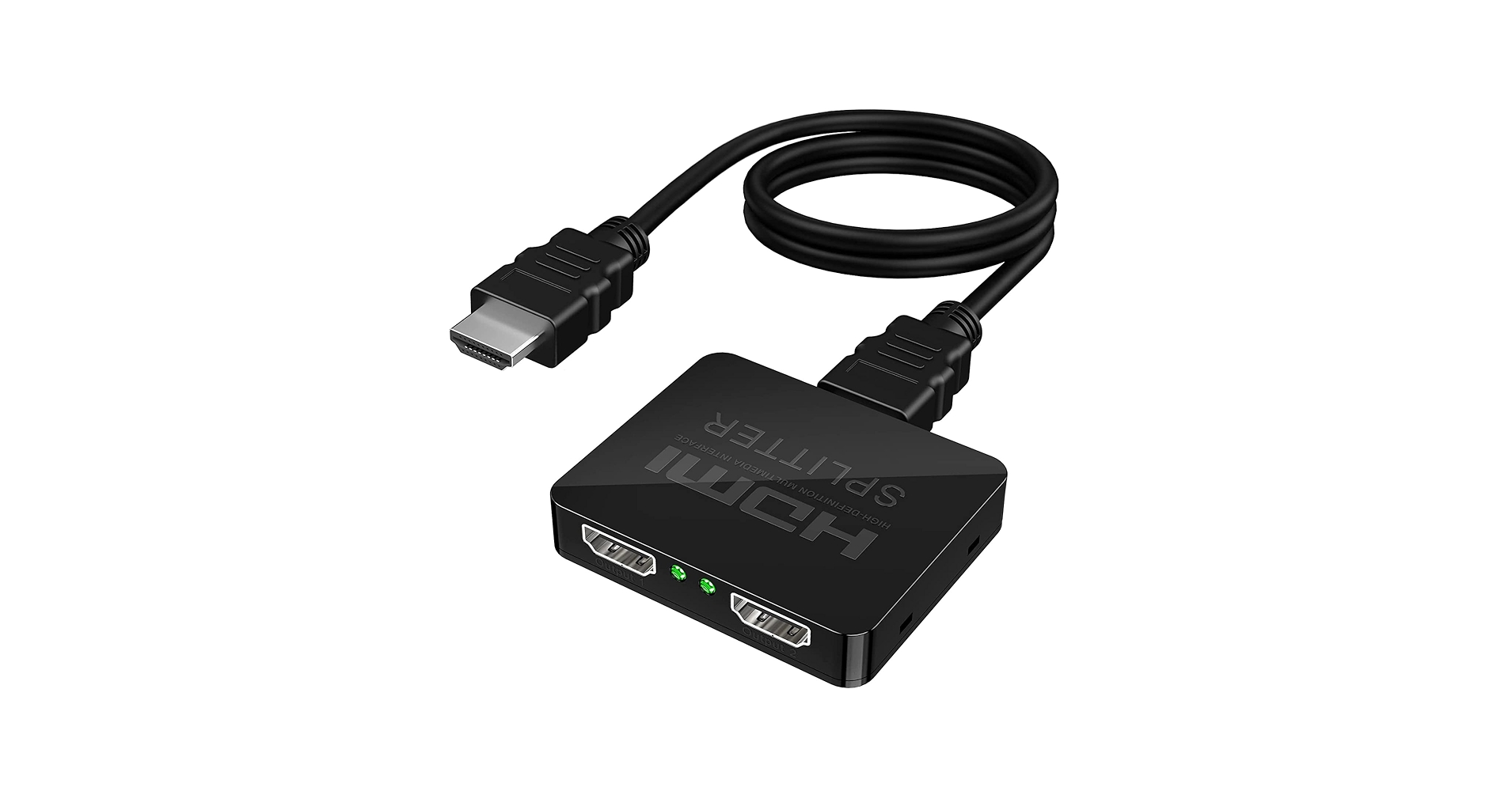 Amazon.com: HDMI Splitter 1 in 2 Out 4K@60Hz with HDMI Cable