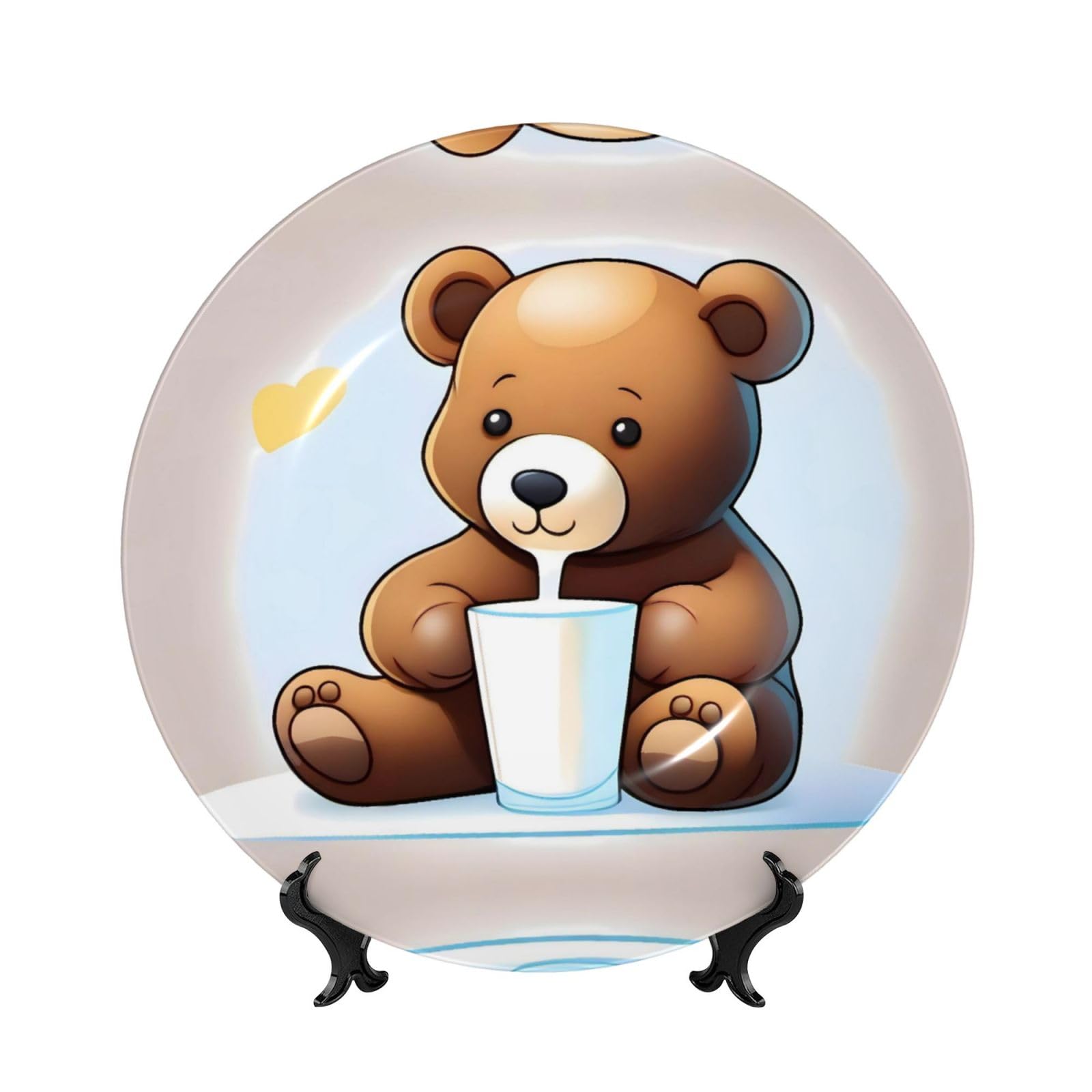 Platos decorativos para renovar estantes vacíos adorno de oso de 8 pulg