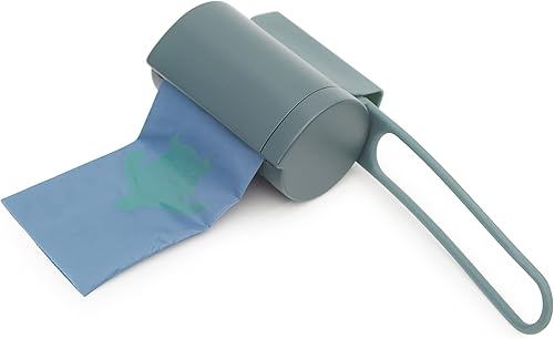 FABLE Soporte para bolsas de basura Estuche para bolsa de excrementos hecha de silicona ligera Puntos de fijación duales, seguro a cualquier