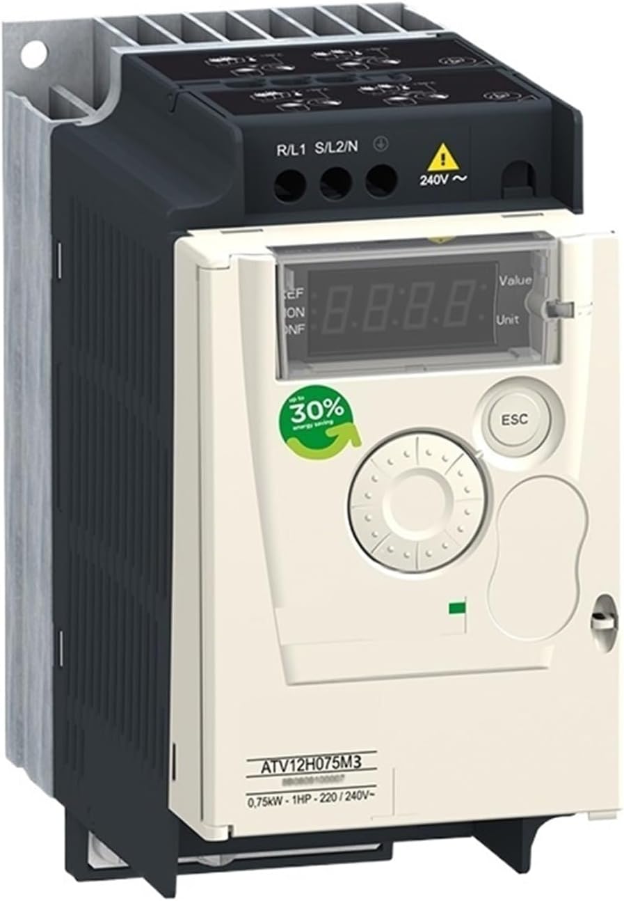 ATV12 Universal Frequency Converter 0.75kW, 200-240V, Three-Phase, with Heat Sink ATV-12H075M3