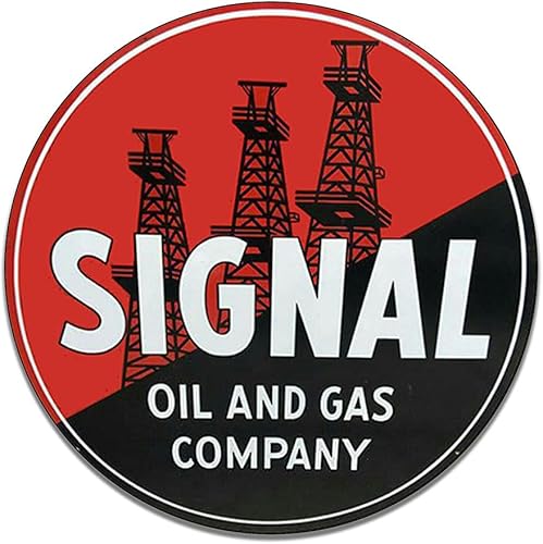 Miniatura 103 de Brotherhood Letrero de gas vintage de reproducción de letreros de metal vintage, letrero redondo de metal para garaje y hogar, 8 pulgadas de Nourse