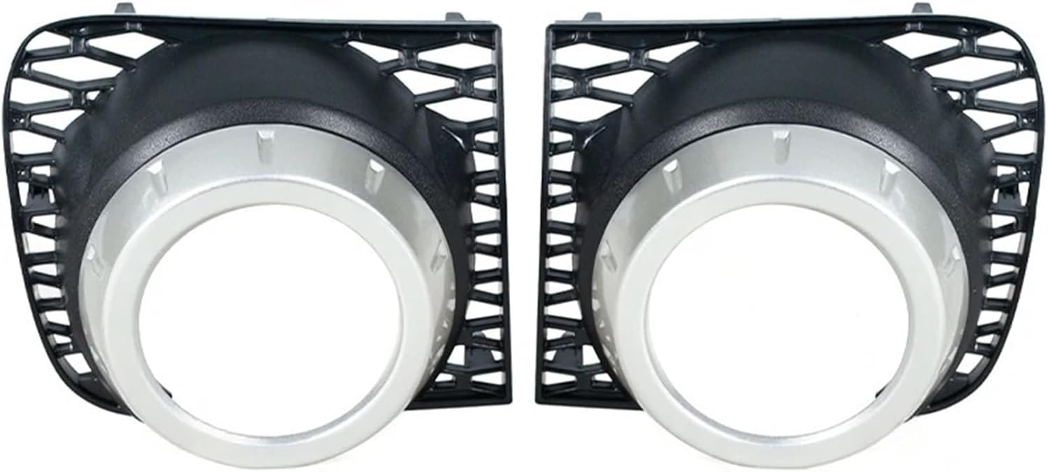 Car Front Bumper Fog Lamp Light Trim Cover Frame Grille Hood Cap Lid For Land Rover Range Vogue L322 2010 2011 2012(Silver one pair)