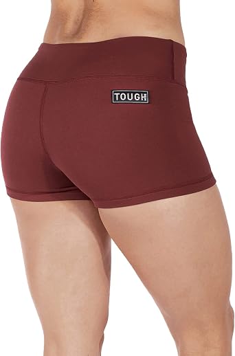 Tough Mode Womens 3" Lightweight Running WOD Volleyball Shorts Workout Mesh Liner Zip Pocket