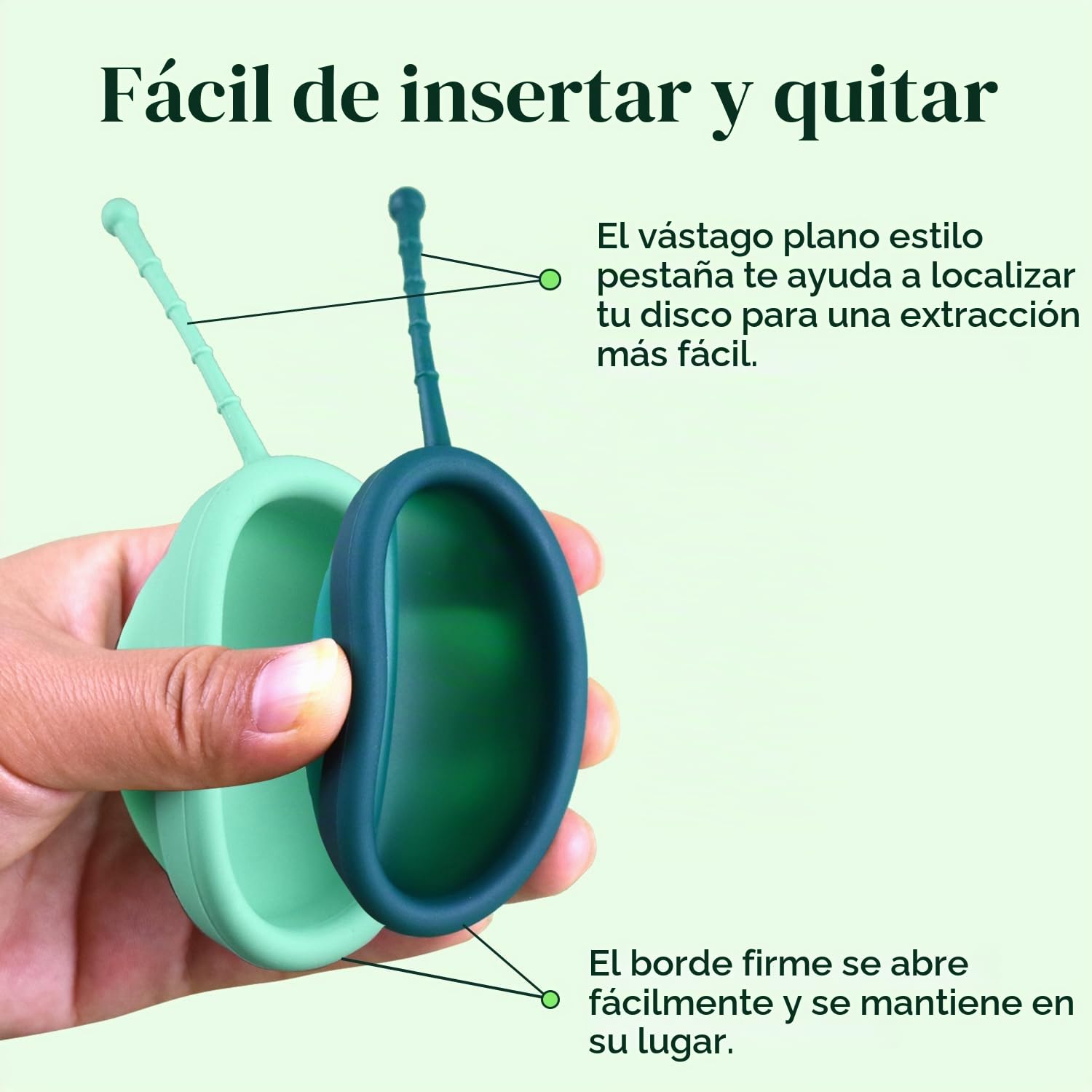 SHORDY Juego de 2 discos menstruales reutilizables (pequeño y grande), 100% silicona de grado médico, disco menstrual flexible y sin fugas, higiene y cuidado femenino ecológico | Alternativa a