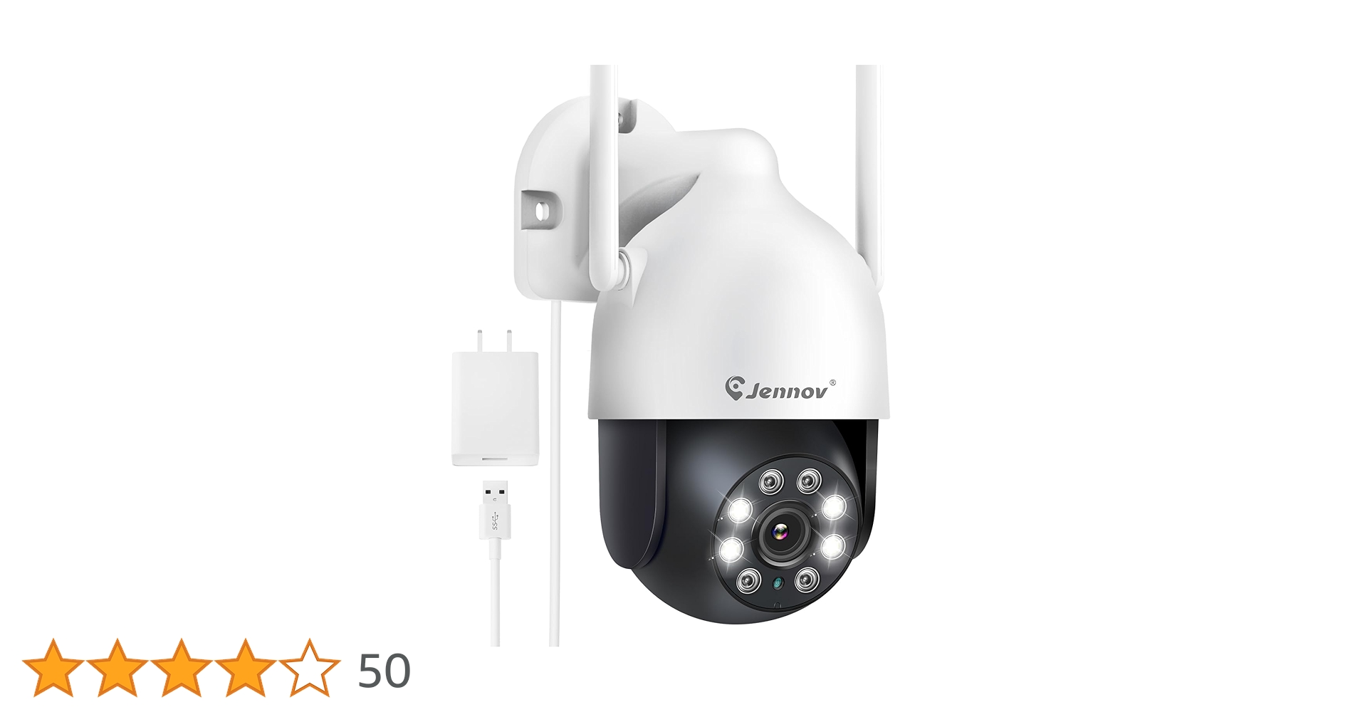 Amazon.co.jp: JENNOV 防犯カメラ 屋外 IP66防水 wifi 自動追尾