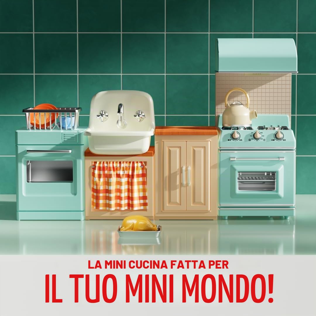 Mini Brands Magic Cook Kitchen Playset Series 1 di ZURU – Set da cucina in miniatura con funzioni realistiche, include mini utensili e accessori, gioco da collezionare per bambini, ragazzi e adulti