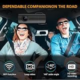 Dash Cam 1080P z WiFi, DVR samochodowa ukryta mini kamera z noktowizorem, monitorowanie parkowania 24 h, wideo poklatkowe, nagrywanie w cyklu ciągłym, kąt 170°, obsługa TF 128 GB GIDACOM