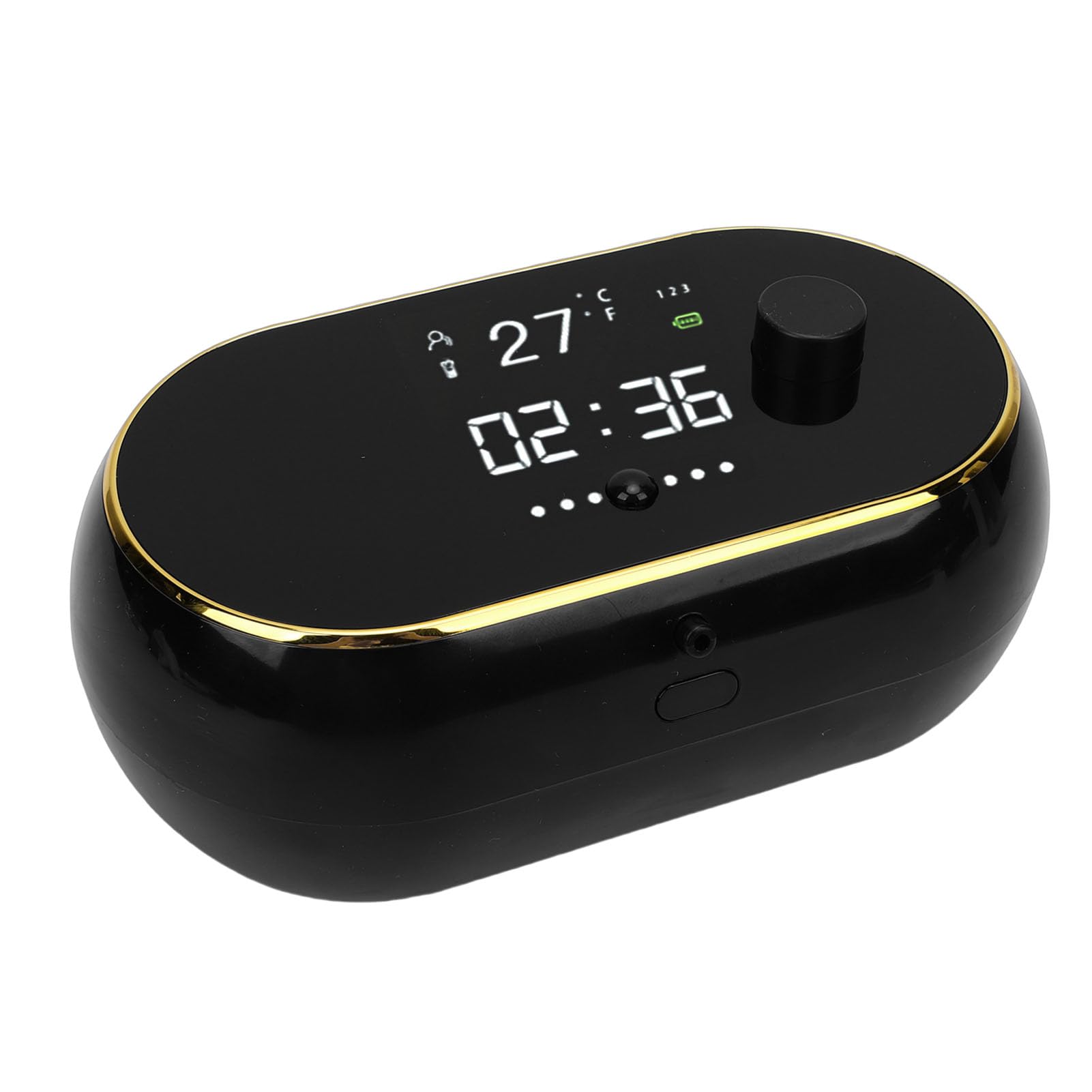 Fockety Dispenser Automatico di Sapone, Dispenser di Sapone Schiumogeno Touchless Ricaricabile a Parete, di per le Mani di Grande capacità con Display Digitale (BLACK)