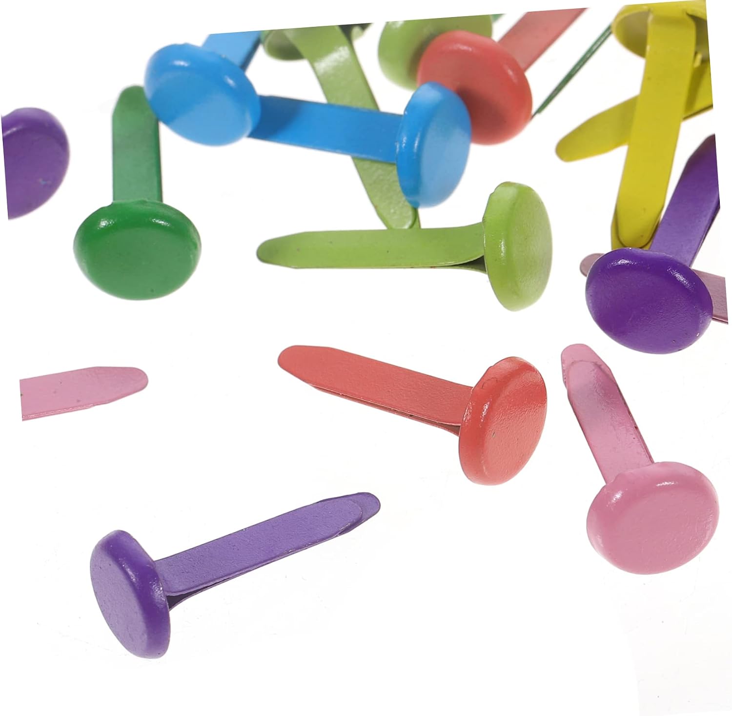 OHPHCALL 6bags DIY Scrapbook Supplies of Brads Paper Fasteners Craft Making Decorative Nails