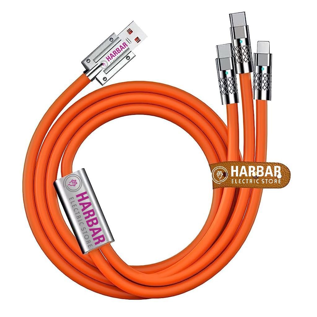 See full amazon price history chart for HARBAR 3 in 1 Charging Cable 6.6FT Heavy Duty Charger Cord Chubby Charging Cable Zinc Alloy Soft Silicone Compatible with Cellphone Tablets,Fast Charging Cable for Home,Office,Car(Orange) HARBAR 3 in 1 Charging Cable 6.6FT Heavy Duty Charger Cord Chubby Charging Cable Zinc Alloy Soft Silicone Compatible with Cellphone Tablets,Fast Charging Cable for Home,Office,Car(Orange) (B0D6FHZ25V) Amazon Price History, Amazon Price Tracker