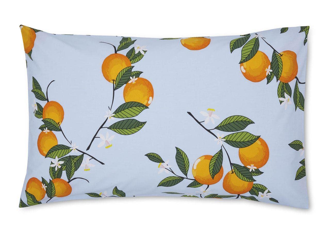 Skinny Dip Orange Blossom Summer Cotton Blend Double Duvet Cover, Multi - Image 4