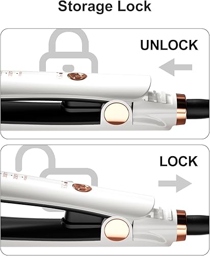 Miniatura 7 de K&K Plancha ancha para el cabello, revestimiento de turmalina de cerámica de 1.5 pulgadas, plancha plana para cabello largo, alisadores