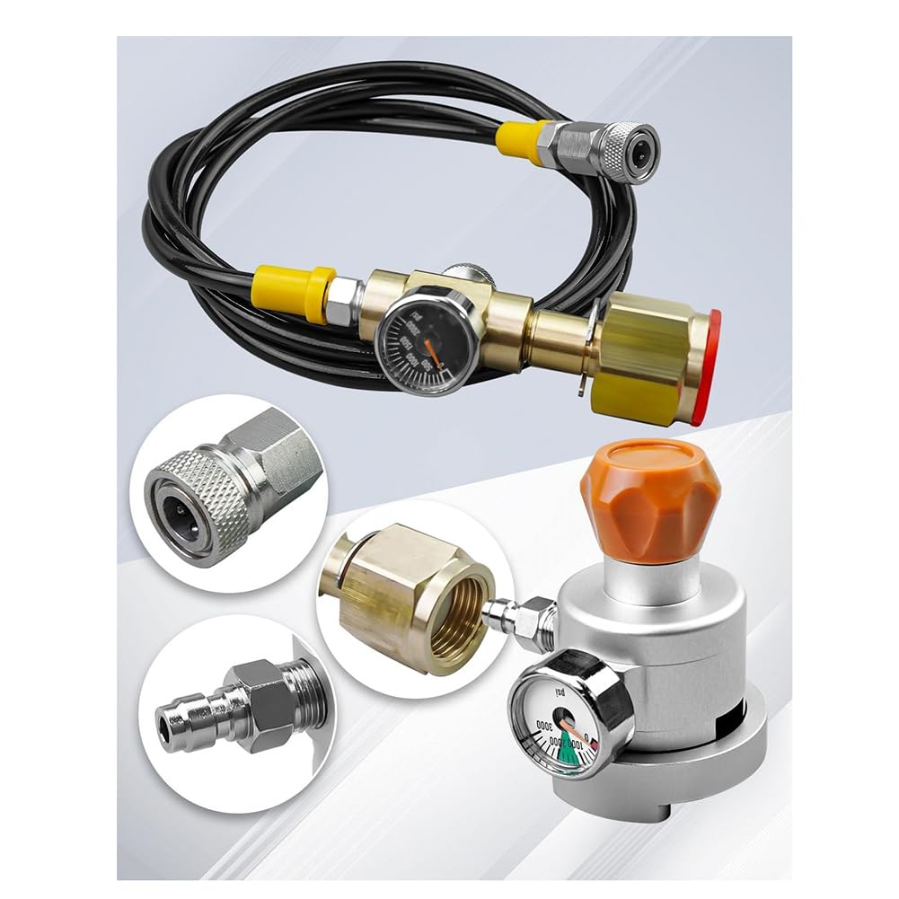 Quick Connect CO2 adapter uzupełniający z manometrem i akcesoriami do produkcji sody