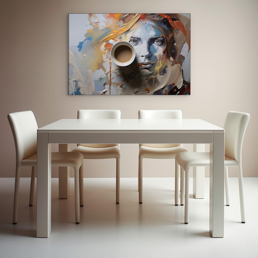 Canvas for Living room. Awakening Aesthetics Stirred by a Splash of Inspiration, 27 x 18 inch Canvas Wall Art - Contemporary Masterpieces - Modern Home Decor