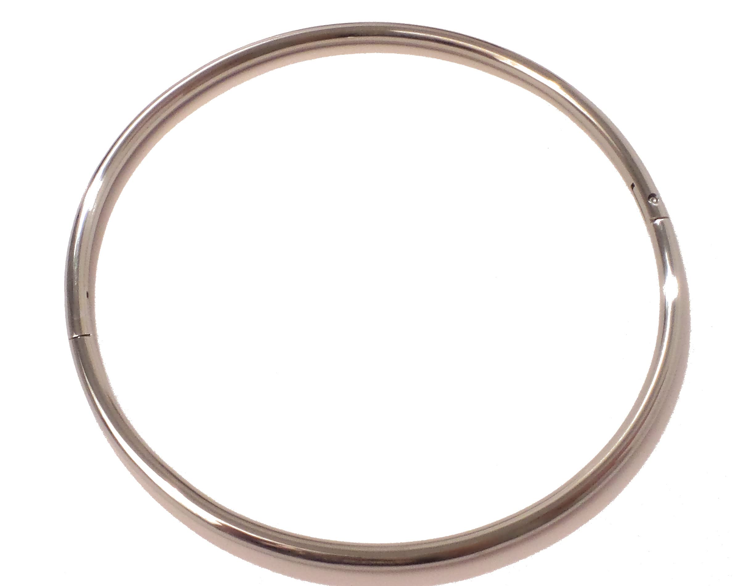 Cuff Store 14'' 6mm Petite Thin Titanium Polished Eternity Slave Collar, Turian, Submissive, 100% Titanium Collar, Silver