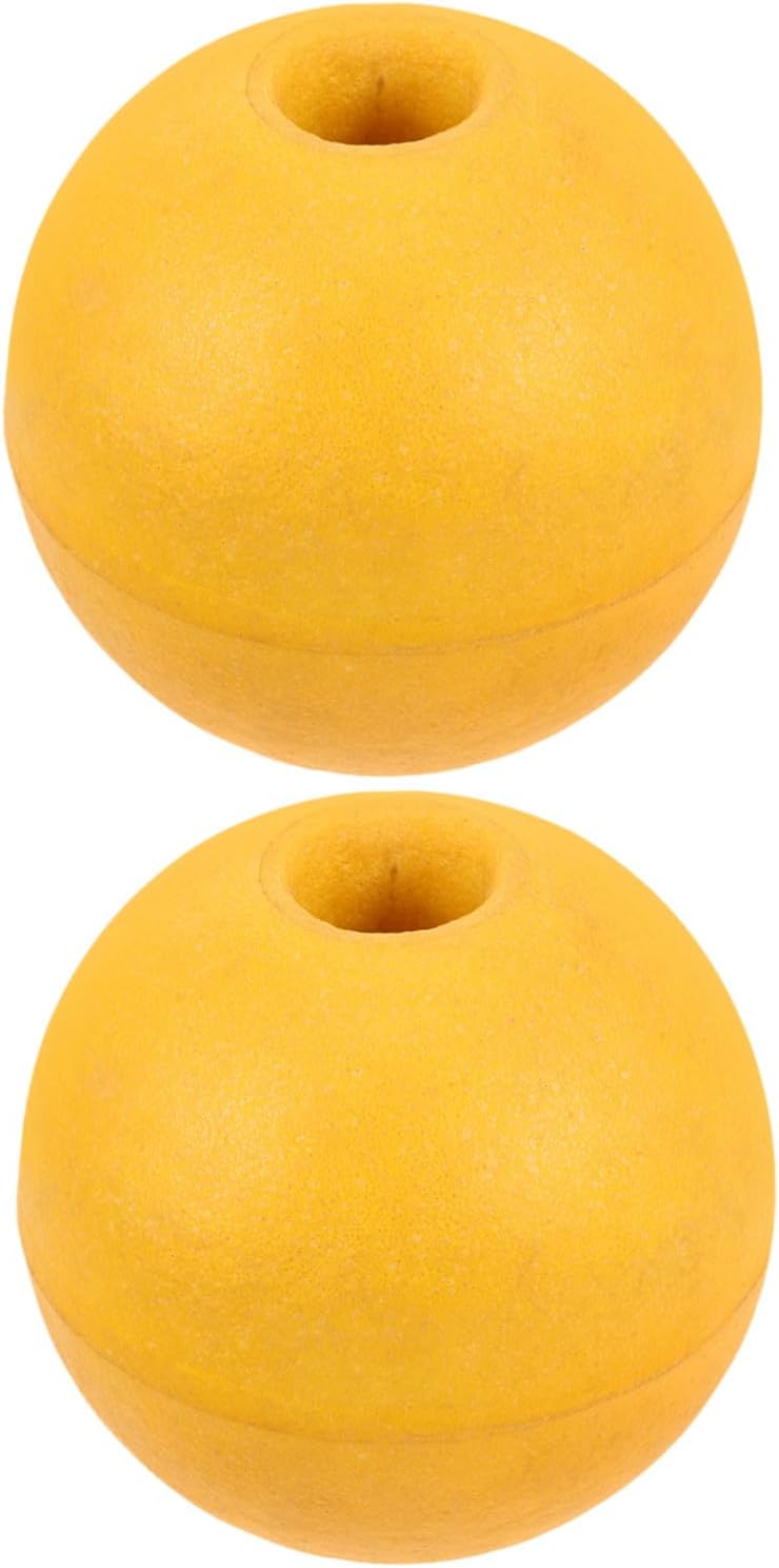 Zerodeko Rope Line Marker Buoys 2pcs PVC Foam Floating Fishing Marker Balls 20cm Diameter Marine Signal Floats for Kayak Canoe Crab Pot Tether Stop