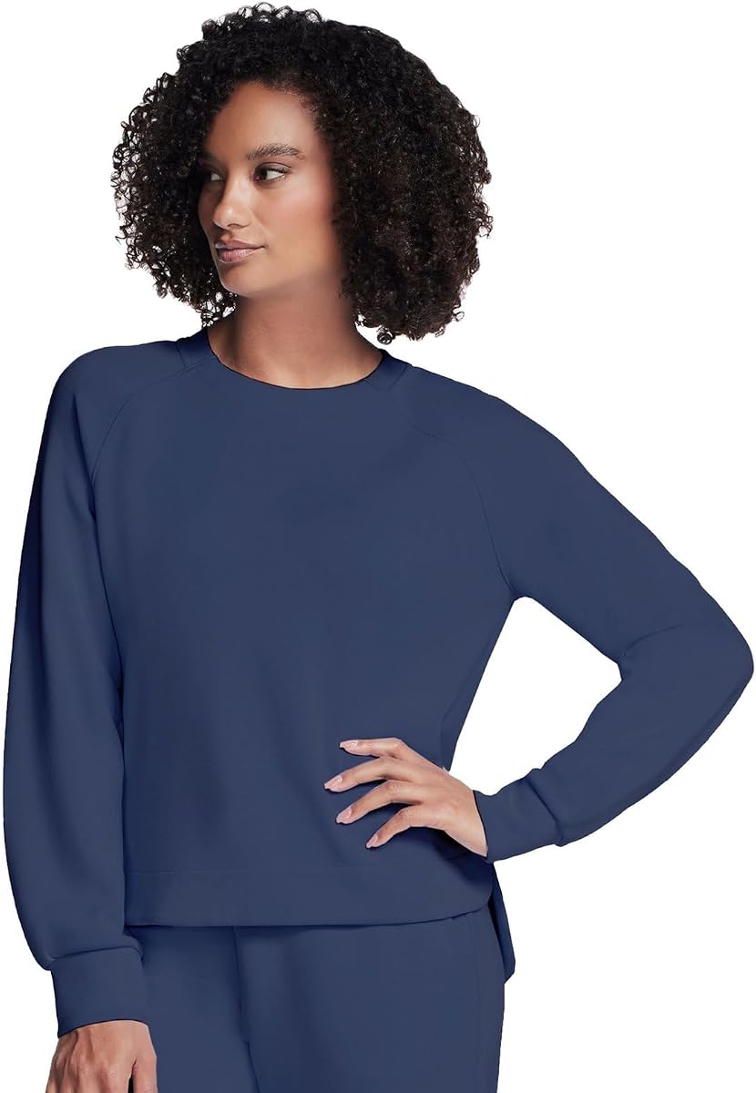 Skechers Women's Cozy Luxe Crewneck, L, Navy