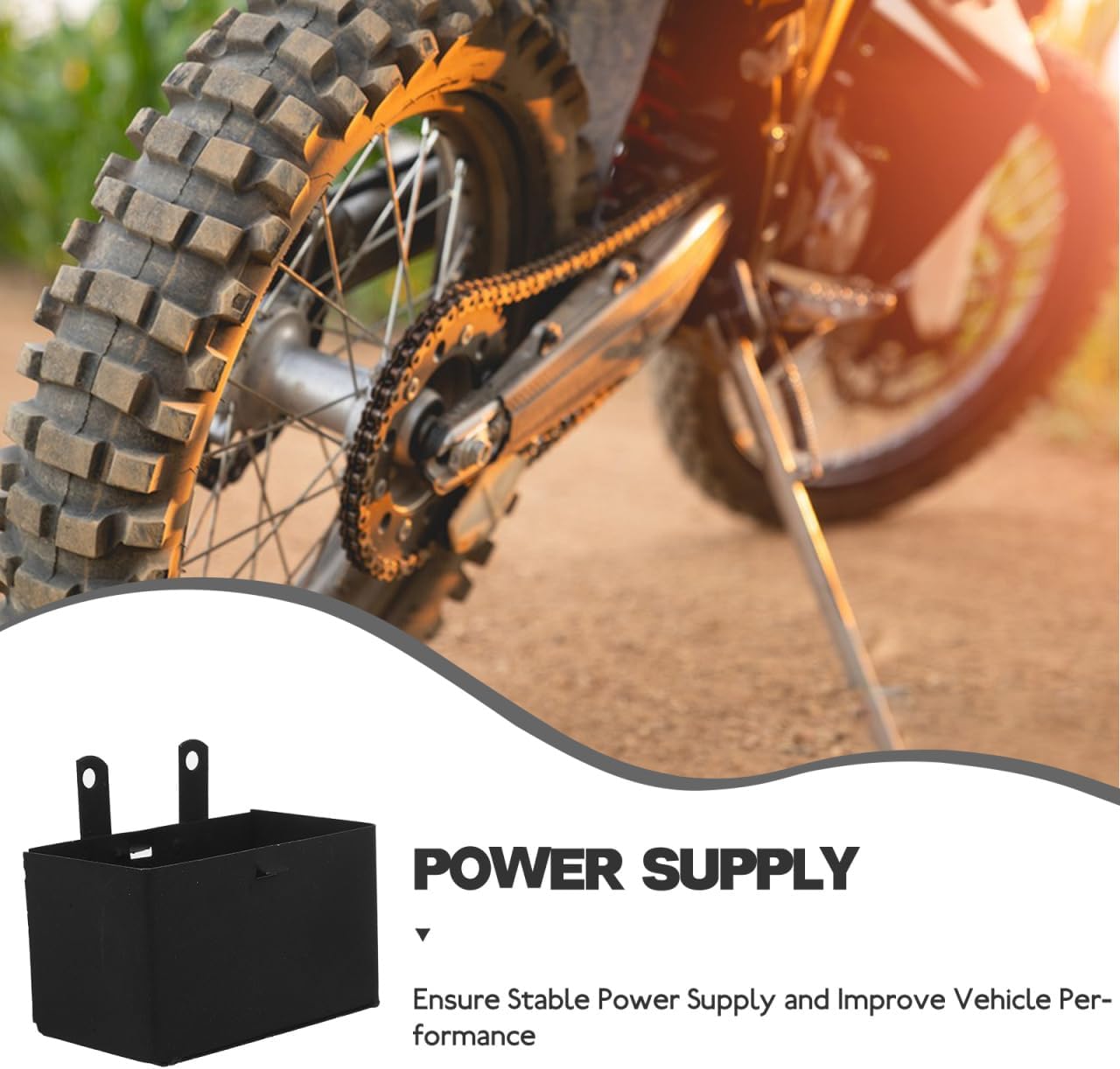 Motorcycle Battery Box Compact 4.92X4.13X3.34In Mini Bike Atv Battery Carrier Case Easy Installation Durable Storage for off-Road Vehicle Batteries