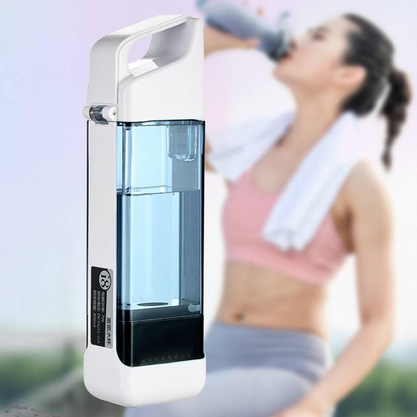 Botella de Agua de Hidrógeno, Máquina Ionizadora de Agua de Hidrógeno Portátil de 300 Ml, Electrólisis Rápida de 3 Minutos para el Hogar, la Oficina, los Viajes, el Consumo Diario