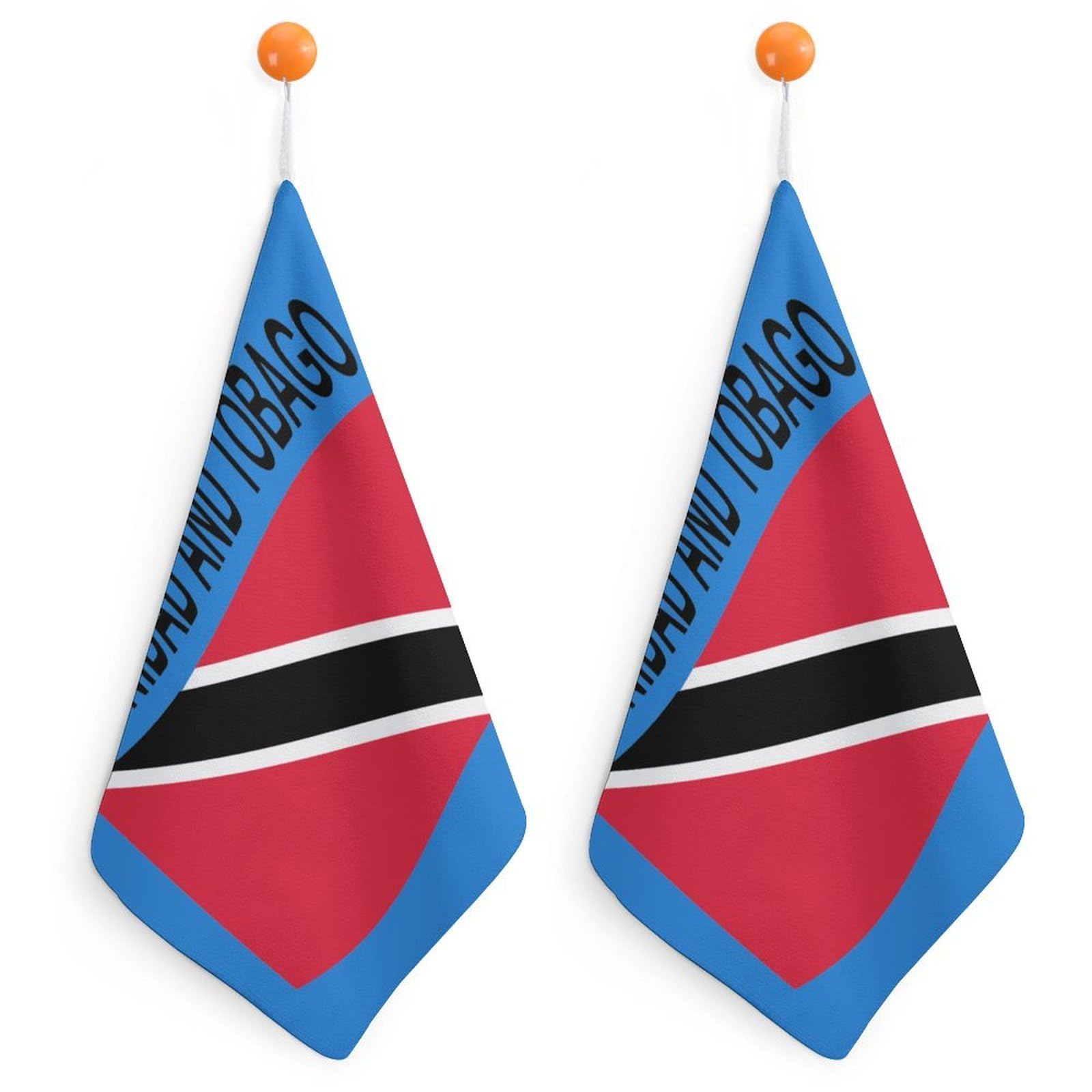 TXFBTRFSA Flag of Trinidad And Tobago Hand Towels with Hanging Loop Kitchen Towel Handkerchiefs Cleaning Cloths