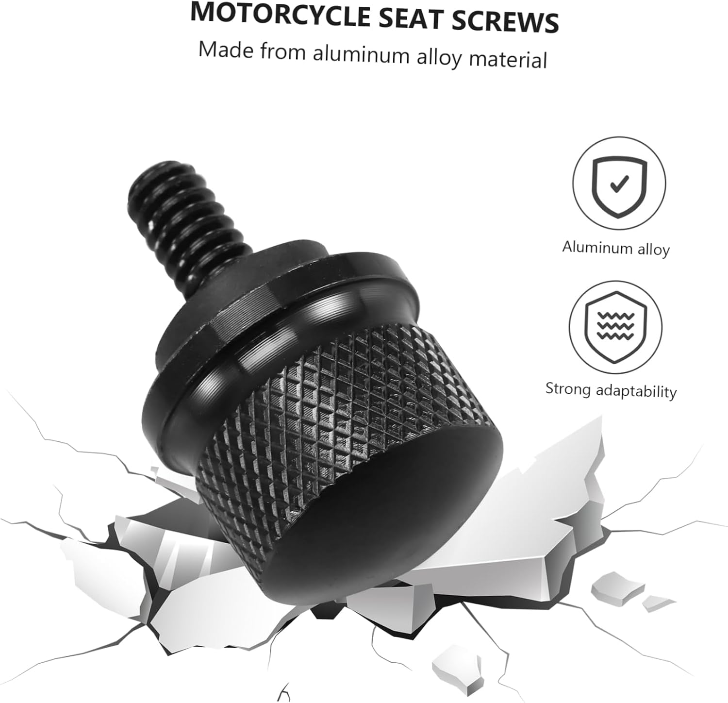 OUNONA Zestaw Śrub Do Mocowania Siedzenia Motocyklowego Czarne Uniwersalne Nakrętki Do Mocowania Tylnego Motocykla Wytrzymałe Odporne Na Zużycie 2 Sztuki