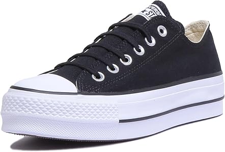 converse negras plataforma