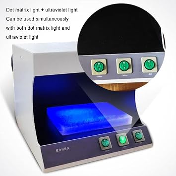 UV Ultraviolet Analyzer, Fluorescence Detector, Lab UV Lamp Cabinet with Wavelength 254nm/365nm for Scientific Research and Chemistry