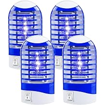 Bug Zapper Indoor Plug in - 4 Pack Mosquito Zapper for Home, Gnat Trap Fly Zapper with Blue Light, Electronic Insect Trap for House, Bedroom, Kitchen, Flying Insects Killer, Kids & Pets Safe