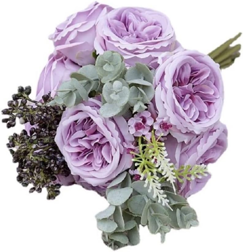 から厳選した Kugusa ウエディング ブーケ 結婚式 バラ 造花 花嫁 ブライダル インテリア 花束 フェイク オールドローズ パープル Correiodecarajas Com Br