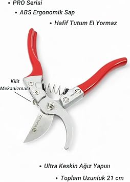 SürLaz Pro Pruning Shears Vineyard Shears Garden Shears