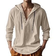 Moletom masculino de algod&atilde;o, linho, manga comprida, bot&atilde;o para baixo, camisetas casuais de ioga de praia havaiana